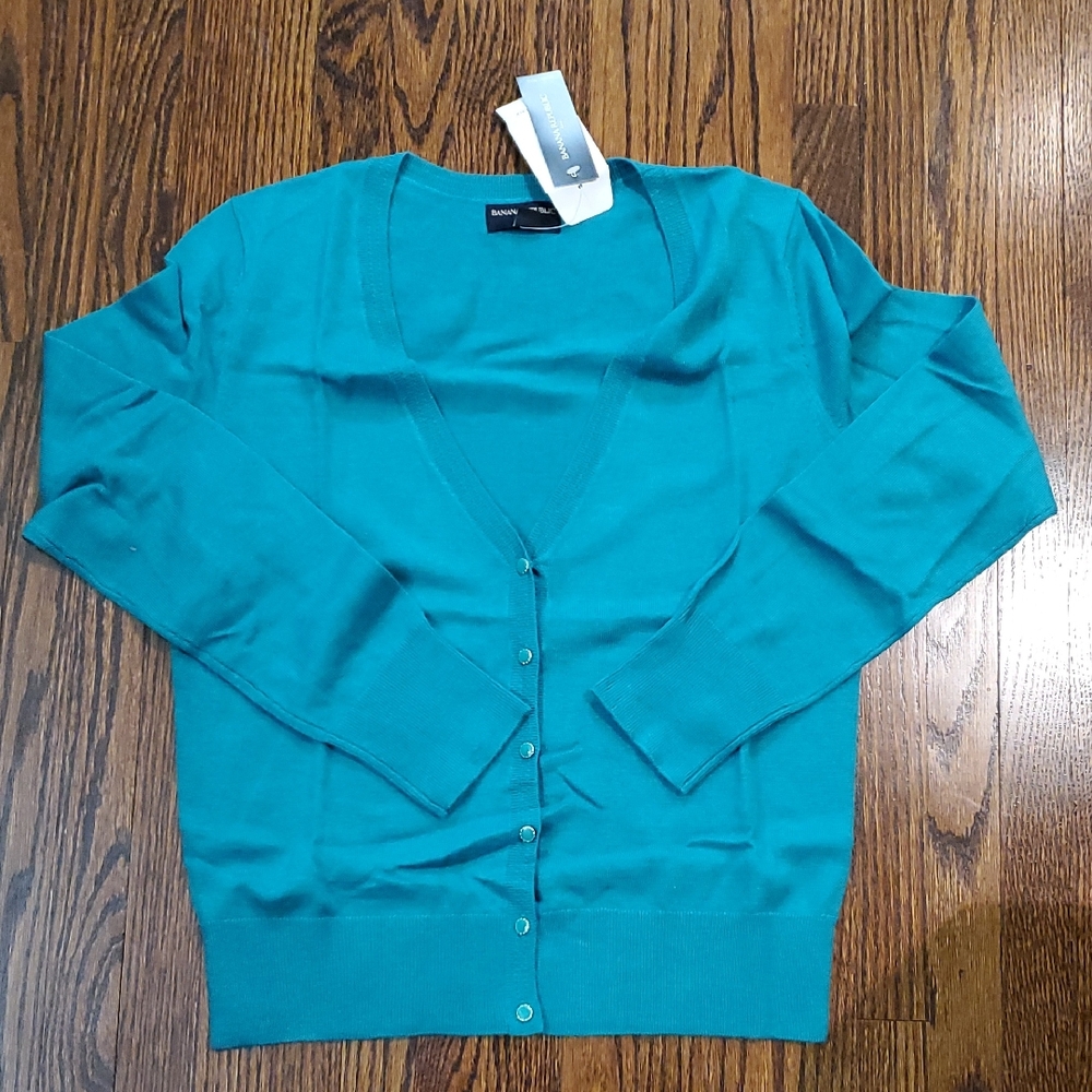 Banana Republic Teal Merino Wool Women's Cardigan